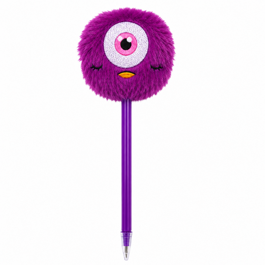 monster-pen-met-gezicht-paars