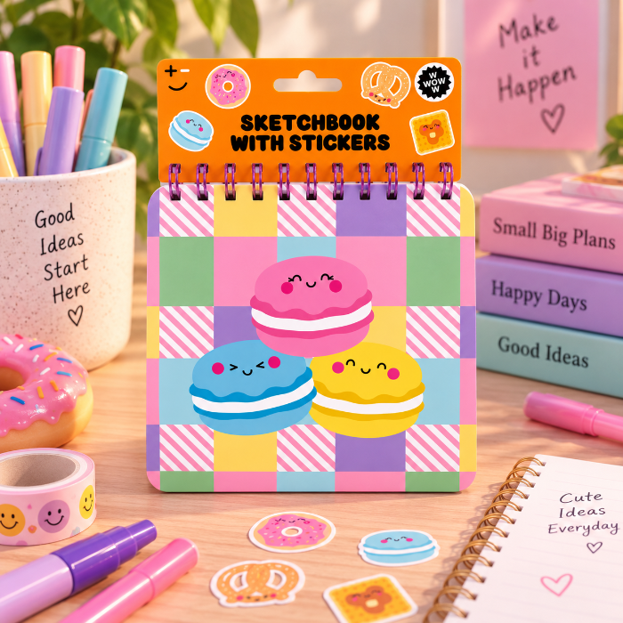 Kawaii Schetsboek met Stickers