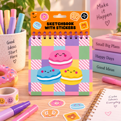 Kawaii Schetsboek met Stickers