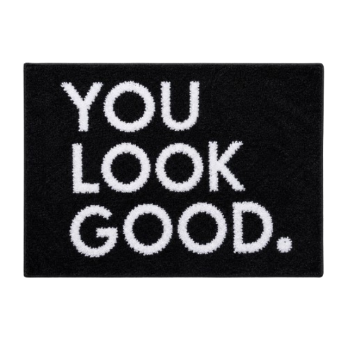 Badmat 'you look good' zwart