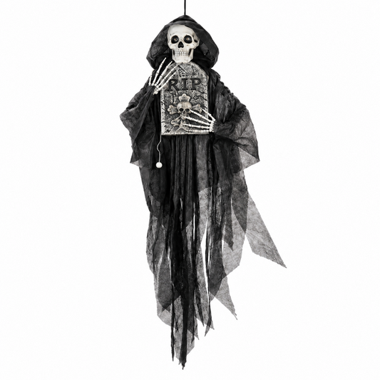 Reaper hangend met grafsteen - 160cm