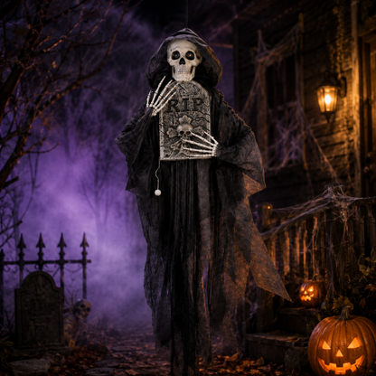 Reaper hangend met grafsteen - 160 cm