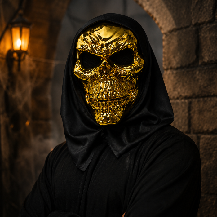 masker-goud-met-kap
