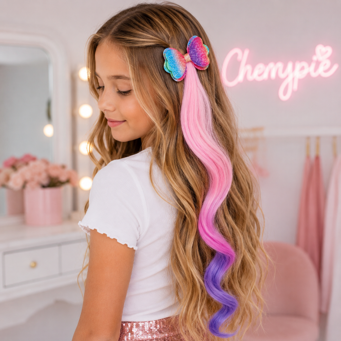 haarextensie-met-strikje-gradient