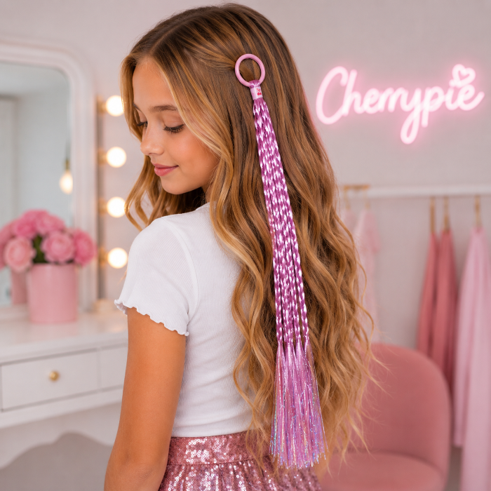 haarextensies-gevlochten-roze-met-glitter