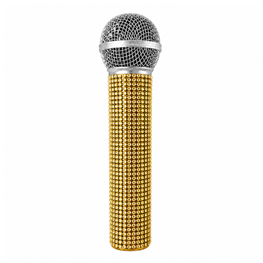 microfoon-disco-goud
