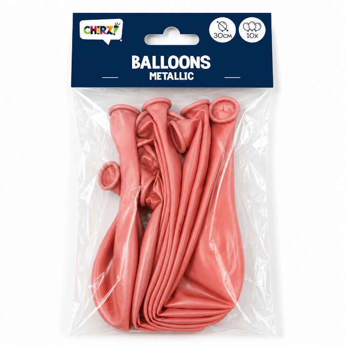 Ballonnen Metallic - Rose Goud - 30cm - 10 stuks