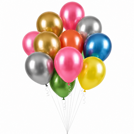 Ballonnen Metallic - Mix Gemengd - 
30cm - 12 stuks
