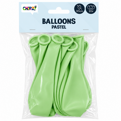 Ballonnen Pastel - Macaron Groen - 30cm - 10 stuks