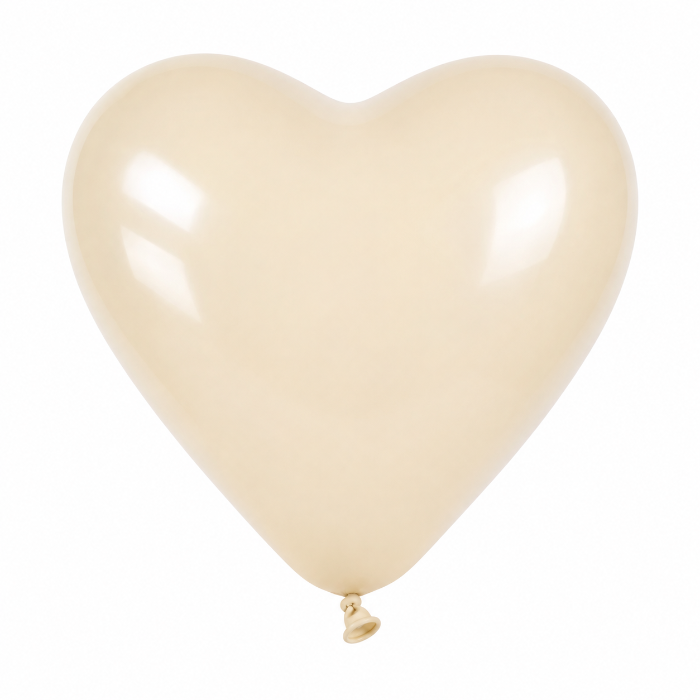 Ballonnen Pastel Hart - Wit - 30cm - 4 stuks