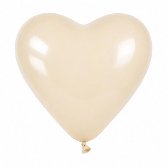 Ballonnen Pastel Hart - Wit - 30cm - 4 stuks