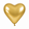Ballonnen Metallic Hart - Goud - 30cm - 3 stuks