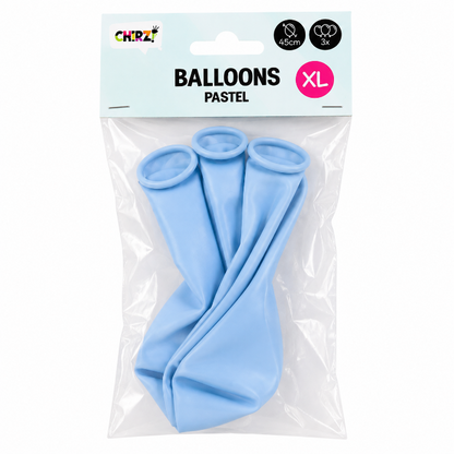 Ballonnen Pastel - Macaron Blauw - 45cm - 3 stuks