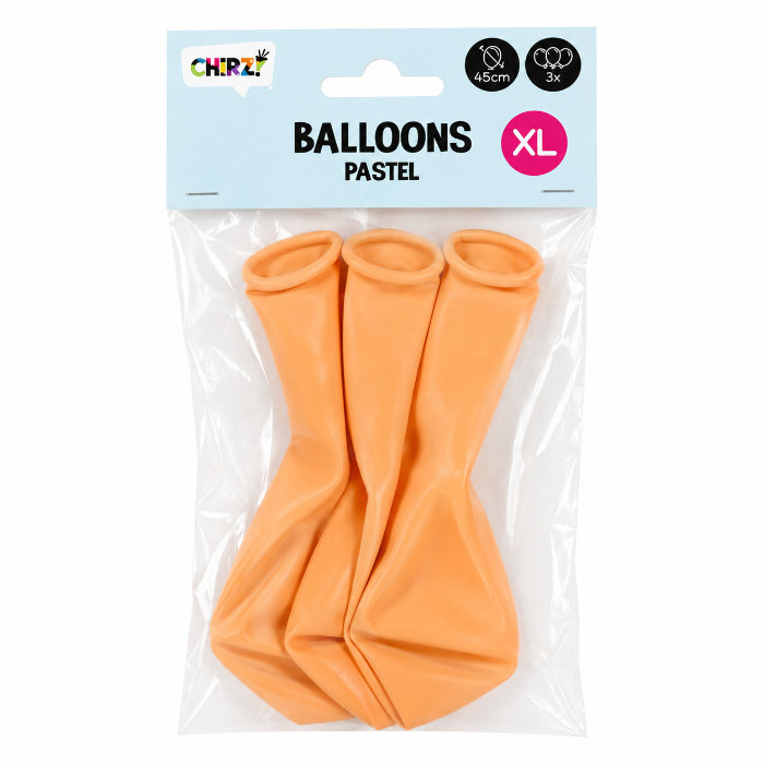 Ballonnen Pastel - Macaron Zalm - 45cm - 3 stuks