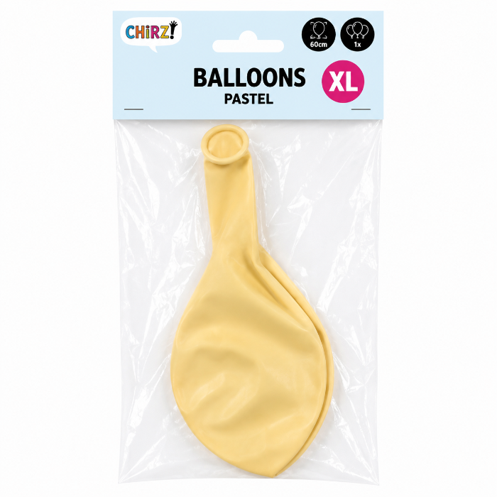 Ballonnen Pastel - Macaron Geel - 60cm - 1 stuk