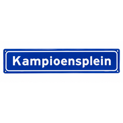 Metalen bord Kampioensplein