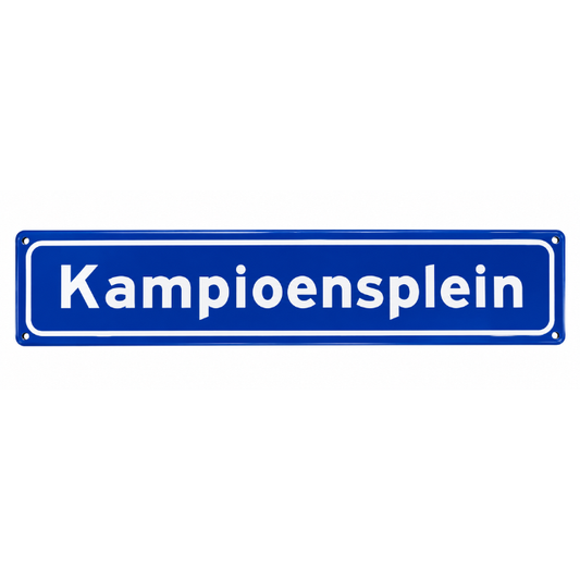 Metalen bord Kampioensplein