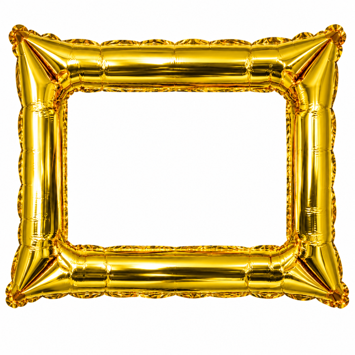 Folieballon frame goud