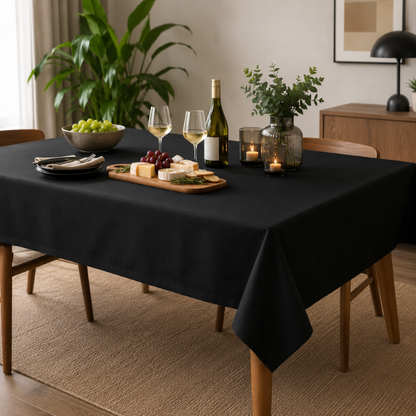 Tafelkleed zwart 137cm x 274 cm