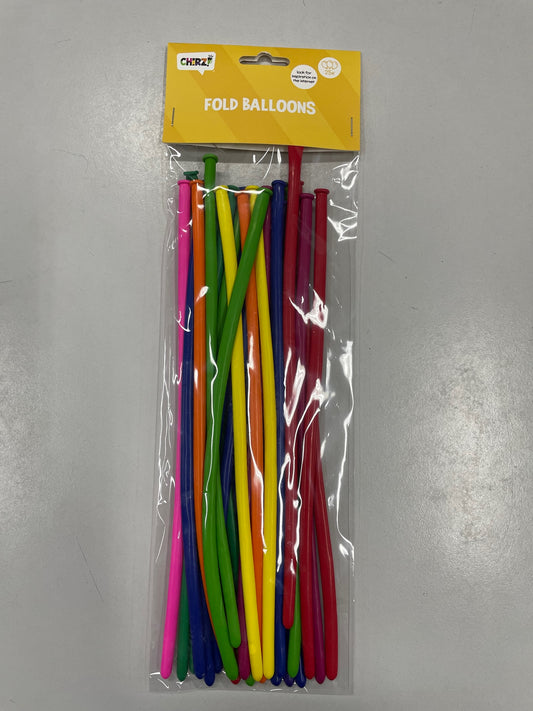Vouwballonnen meerkleurig 25st
