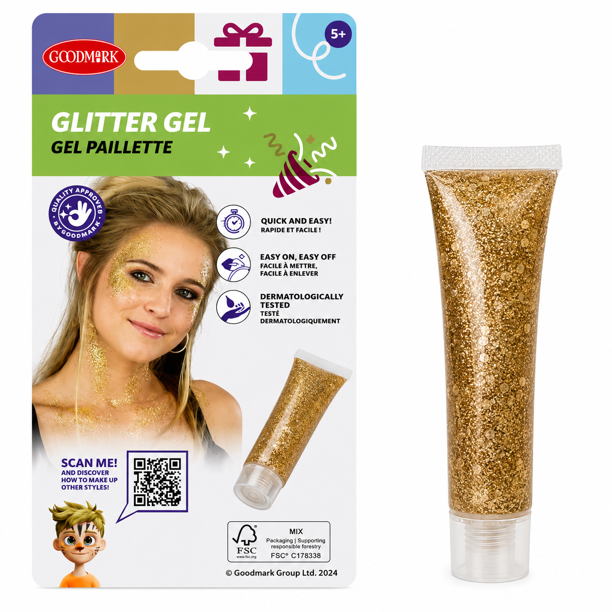 Glittergel goud 14ml