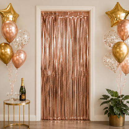 Deurgordijn folie goud/bruin 80 x 180cm