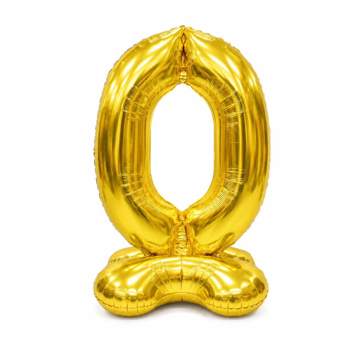 Folieballon staand - XXL - Goud - nummer 0 (103 cm)