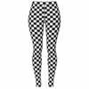 Party Legging zwart wit geblokt - one size