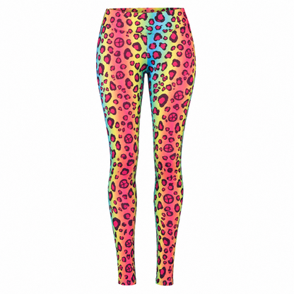 Legging regenboog panterprint - one size