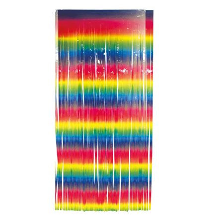 Deurgordijn-folie-regenboog-metallic-1,2m 8717928517641