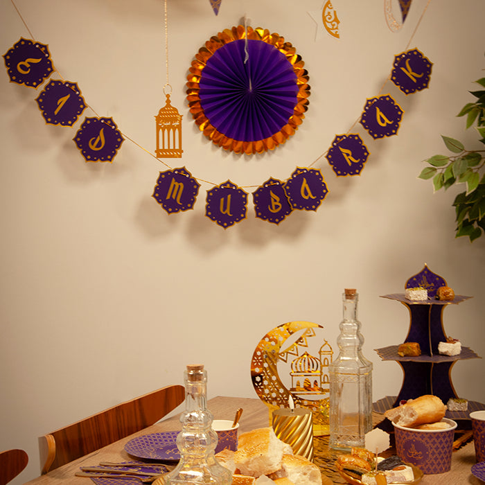 Suikerfeest Paper fan 6 pk/2pk 20/30/40cm