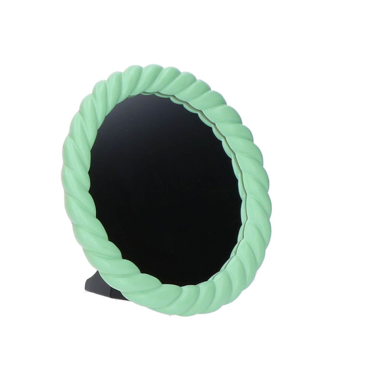 Spiegel - plastic - rond - groen - 19cm