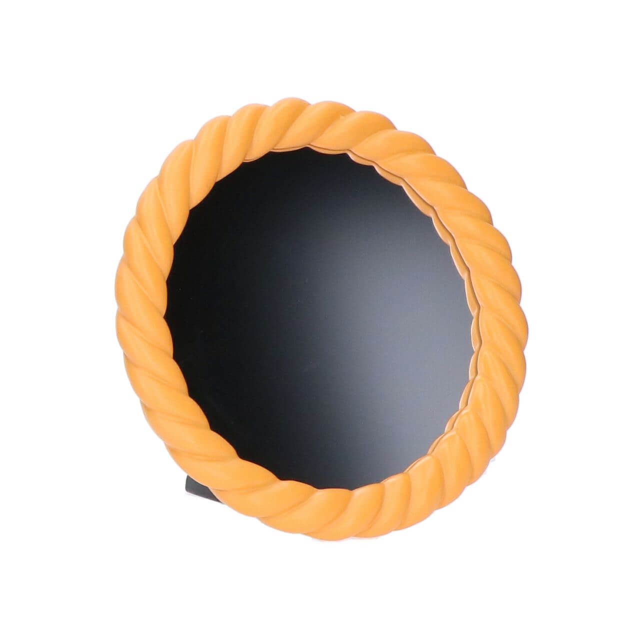 Spiegel - plastic - rond - oranje - 19cm