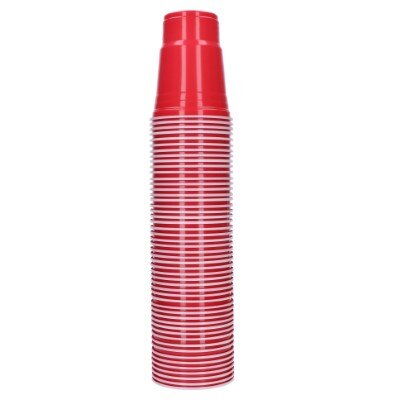 American cups - Beer pong - rood - plastic - 50 stuks