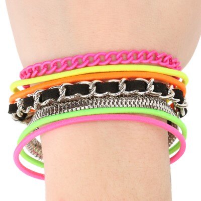 Armbandset - neon - meerkleurig