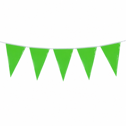 Vlaggenlijn groen - 3m (12 vlaggen)