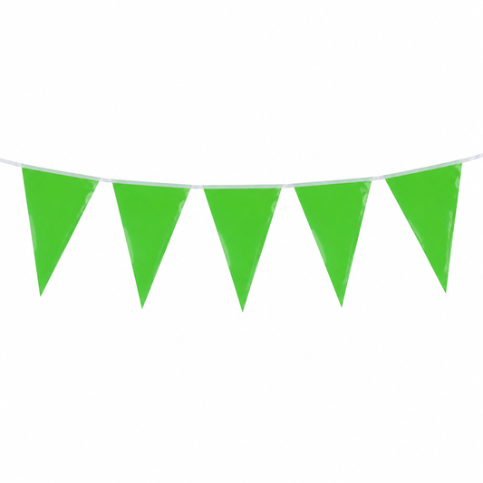 Vlaggenlijn groen - 3m (12 vlaggen)