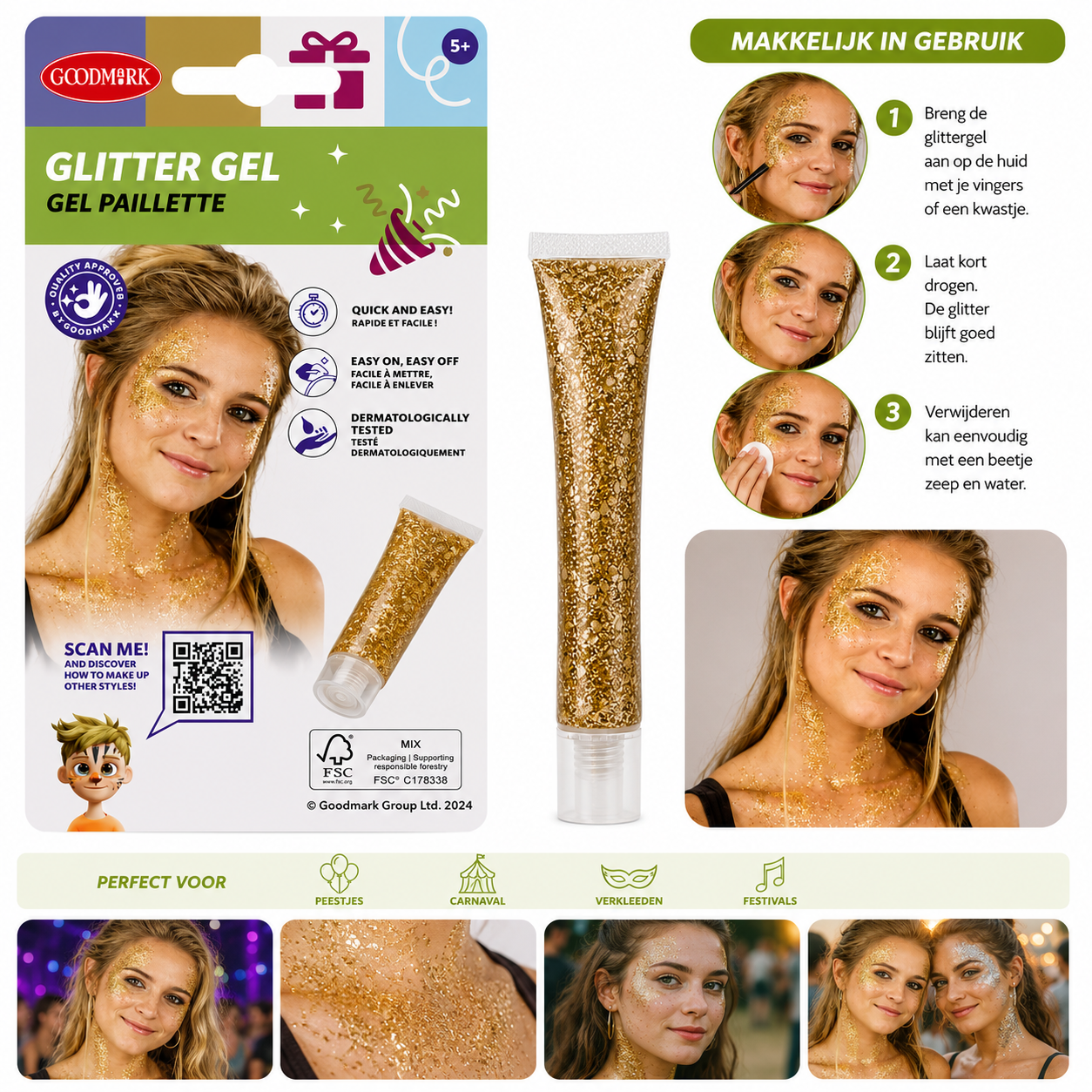 Glittergel goud 14ml