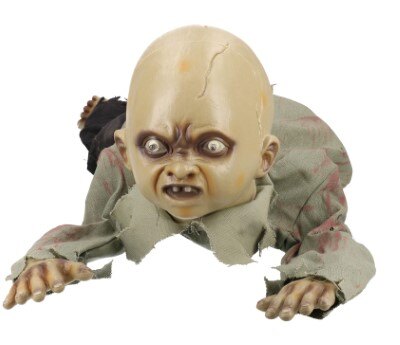 Baby zombie - Halloween - kruipend - grijs