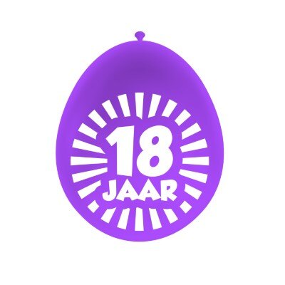 Ballonnen - 18 jaar - meerkleurig - 10 stuks