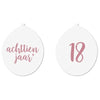 Ballonnen - 18 jaar - roségoud - 10 stuks