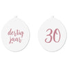 Ballonnen - 30 years - parelmoer - wit/roségoud - 30 cm - 10 stuks