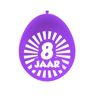 Ballonnen - 8 jaar - meerkleurig - 10 stuks