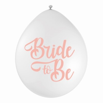 Ballonnen - Bride to Be - wit/roségoud - 10 stuks