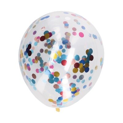 Ballonnen - confetti - metallic - meerkleurig - 30cm - 5 stuks