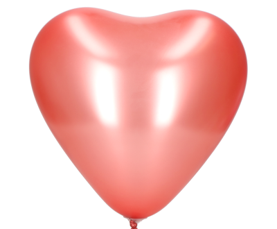 Ballonnen - hart - roségoud - 40cm - 3 stuks