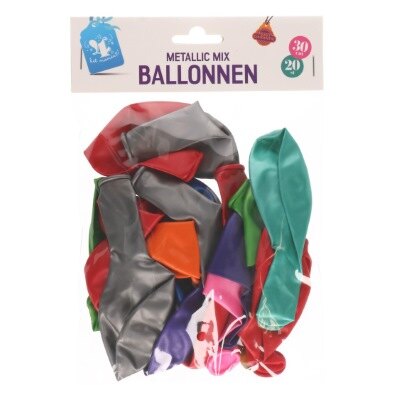 Ballonnen - meerkleurig - 30cm - 20 stuks