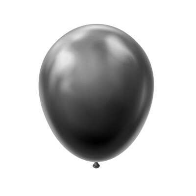 Ballonnen - metallic - zwart - 20 stuks