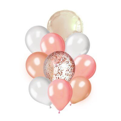 Ballonnen - mix - roze/wit - 10 stuks