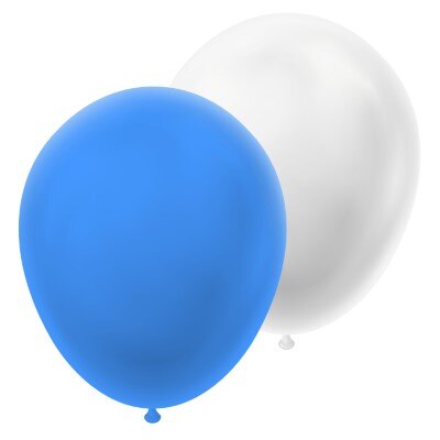 Ballonnen - parelmoer - metallic - blauw - 30cm - 20 stuks